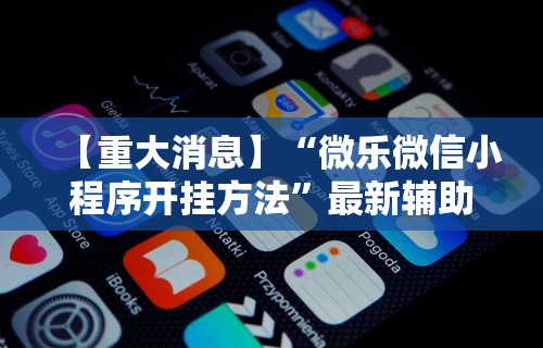 【重大消息】“微乐微信小程序开挂方法	”最新辅助详细教程