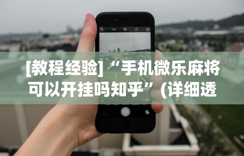 玩家必读“微乐麻将为什么一直输”原来有神器下载
