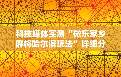 今日教程“微乐麻将输就一直输吗”详细开挂玩法