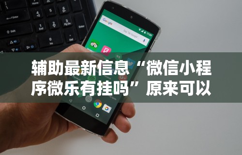 辅助最新信息“微信小程序微乐有挂吗	”原来可以开挂