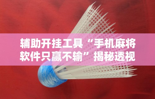 7分钟揭秘"微乐麻将挂是真的吗?	”开挂辅助软件教程