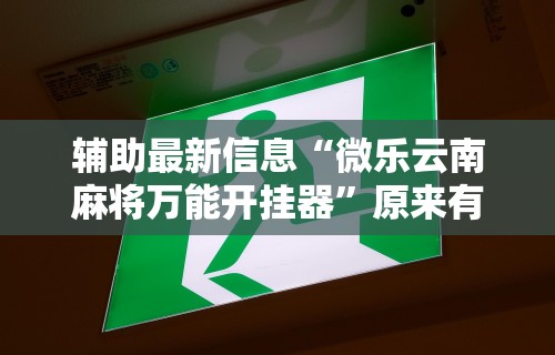 辅助最新信息“微乐云南麻将万能开挂器	”原来有神器下载!