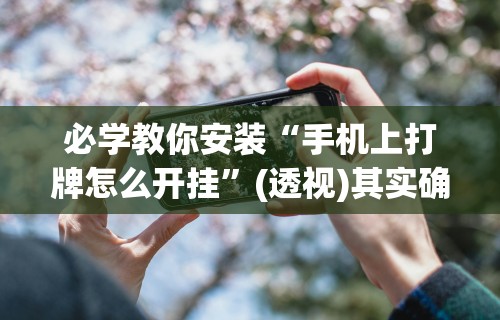 实测辅助“真人天天麻将怎么开挂(透视)”开挂(透视)辅助教程