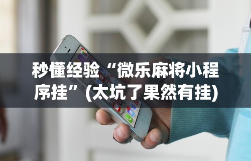 实测工具“微乐麻将开挂作弊软件免费下载”确实果然有挂 