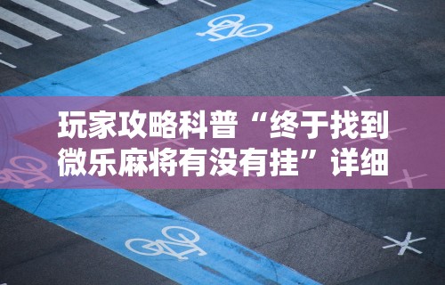 玩家攻略科普“终于找到微乐麻将有没有挂”详细开挂安装教程