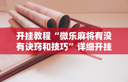 实测神器辅助“微乐海南麻将开挂神器”(原来确实是有挂) 