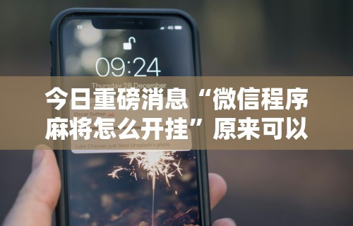 今日重磅消息“微信程序麻将怎么开挂”原来可以开挂