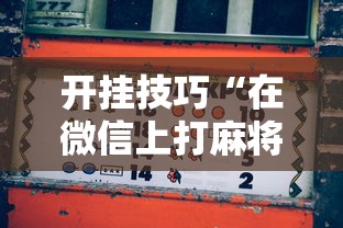 玩家必知“小程序微乐四川麻将必赢神	”详细辅助软件教程