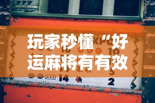 玩家秒懂“好运麻将有有效的挂吗”辅助挂下载