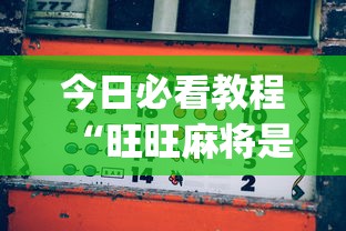 今日必看教程“旺旺麻将是什么软件根本不赢?_游戏_玩家_工具
