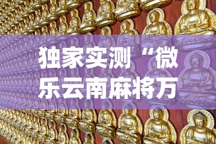 独家实测“微乐云南麻将万能开挂器”(其实是有挂)